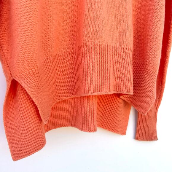 Jil Sander Drop Tail Long Oversized Sweater Small Pink Peach Jumper Crewneck - Picture 6 of 9